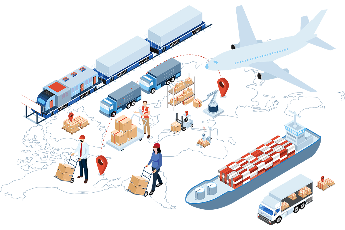Illustration of supply chain