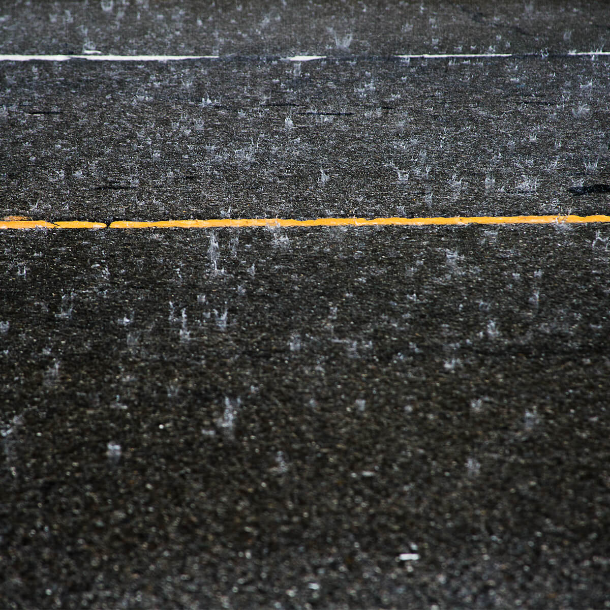 Rain on pavement