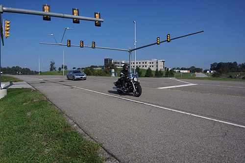 Vehicles at Virginia Smart Roads intersection