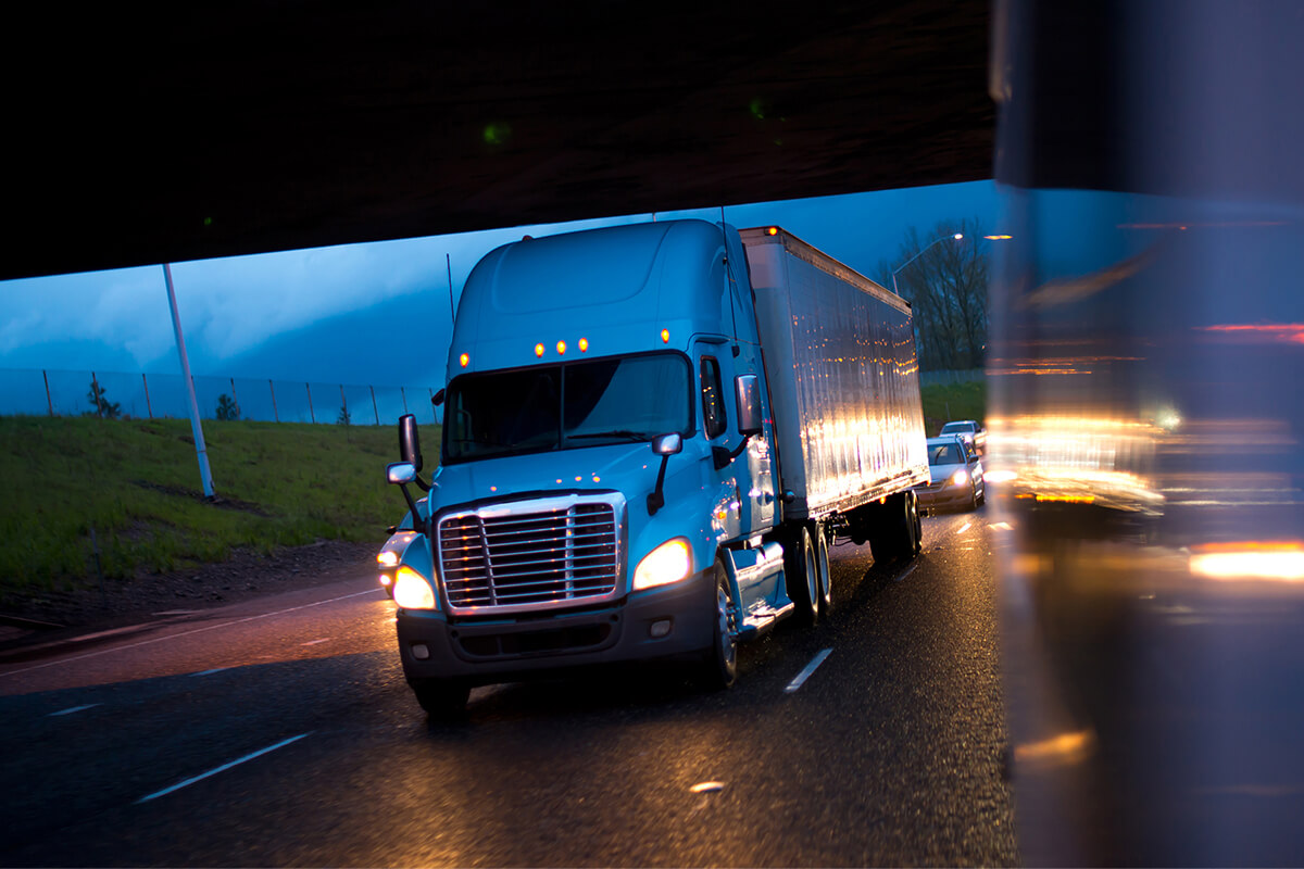 Truck on a highway